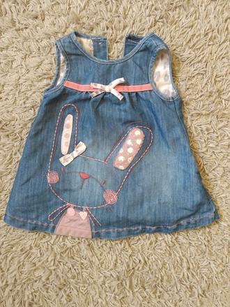 Rifľové šaty so zajačikom, next,68