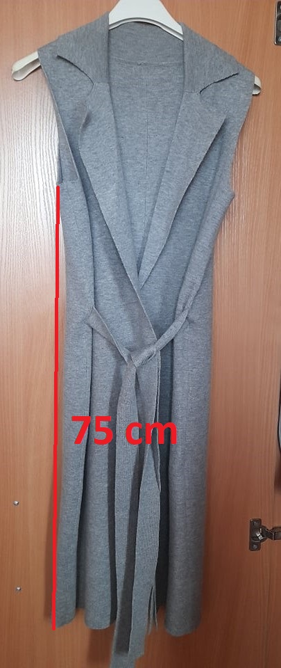 Šedá vesta s opaskom, pošta zdarma, gate,xs