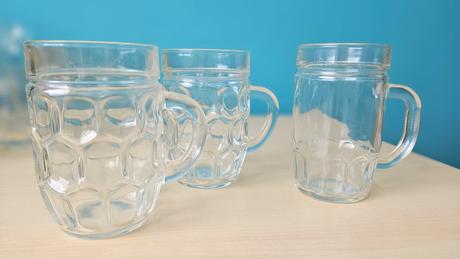 Sada 3 ks retro pohárov na pivo (tretinky), 0,3 l, 