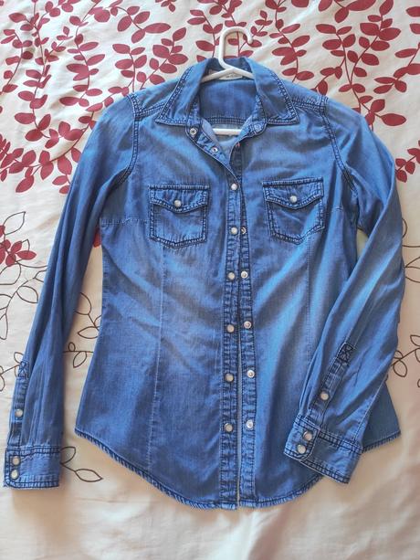 Riflová košeľa, s