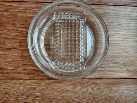 Retro sklenené strúhadlo na ovocie, 15 cm,