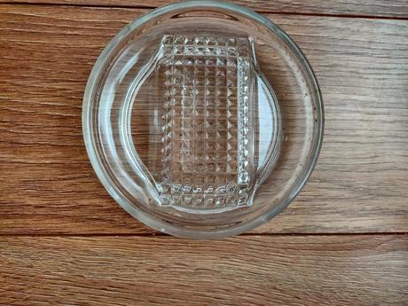 Retro sklenené strúhadlo na ovocie, 15 cm, 