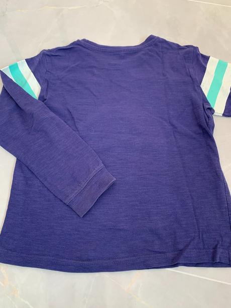 2 tyrkysové tričká s dlhým rukávom, h&m,122