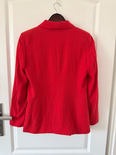 Červený dvojradový blazer springfield, m