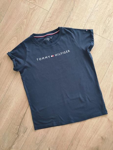 Tmavomodré tričko tommy hilfiger, veľ. xs, tommy hilfiger,xs