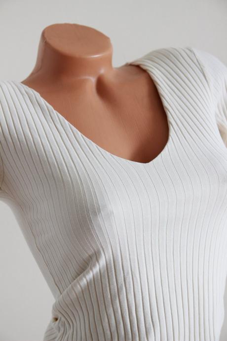 Krémový body top, xs, xs