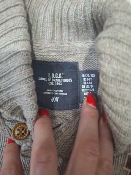 Teplý pulovrík, h&m,128