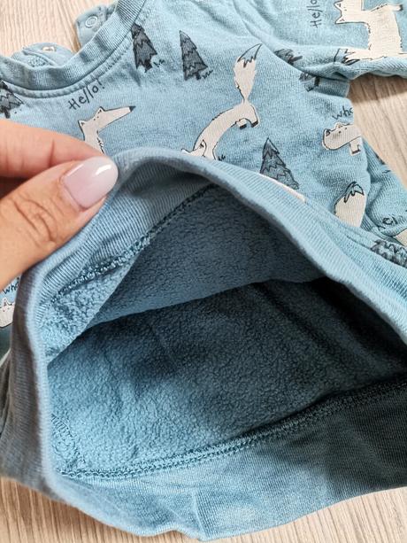 Modrá mikina so zvieratkami, h&m,74