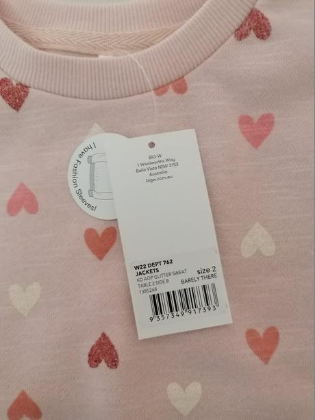 Nova mikina so srdieckami, 92