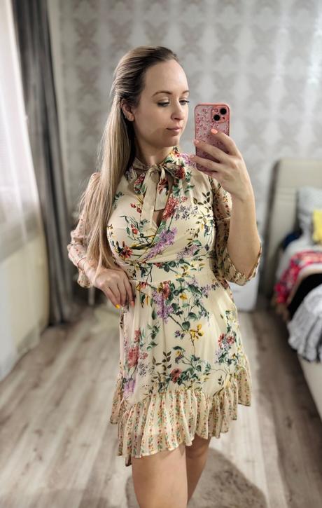 Kvietkované šaty, orsay,xs