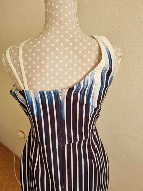 Modro biele púzdrové šaty next 40, next,40