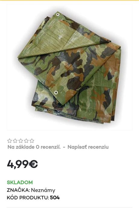 Nepremokavá pláštenka a plachta pršiplášť ako nové, m