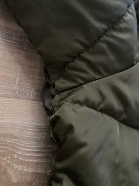 Oteplená krásna zimná bunda s prešivanim na rukáve, xl