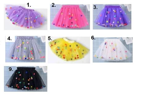 Tutu dolly sukna s popon gulockami rozne farby, <50 - 140