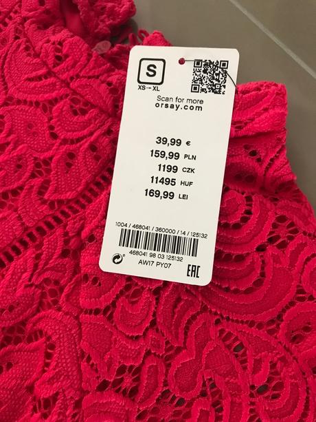 Nenosené saty, orsay,s