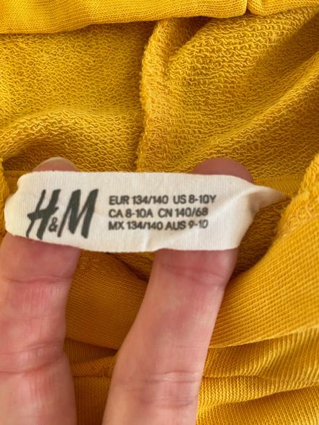 Žltá mikina, h&m,134