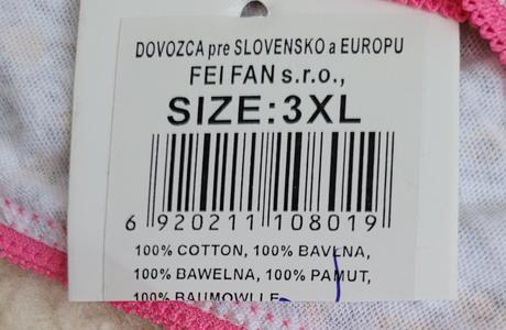 Bavlnené nohavičky 3x, xxxl