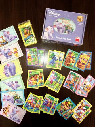 Kocky drevené macko pu a kartové pexeso pu,