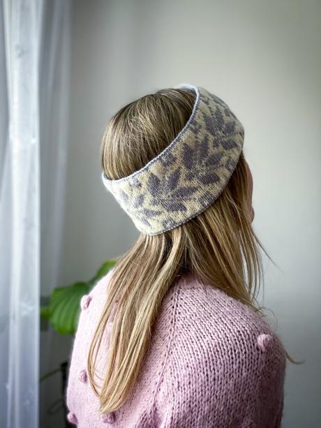 Pletená čelenka dvojvrstvová, 56