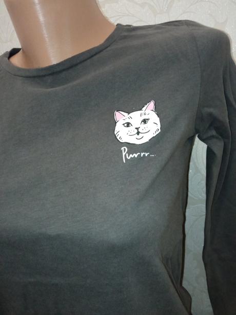 Dievčenské tričko s mačičkou reserved (158), reserved,158