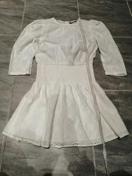 Madeirové maslovobiele šaty vm, podšívka na sukni, zara,m