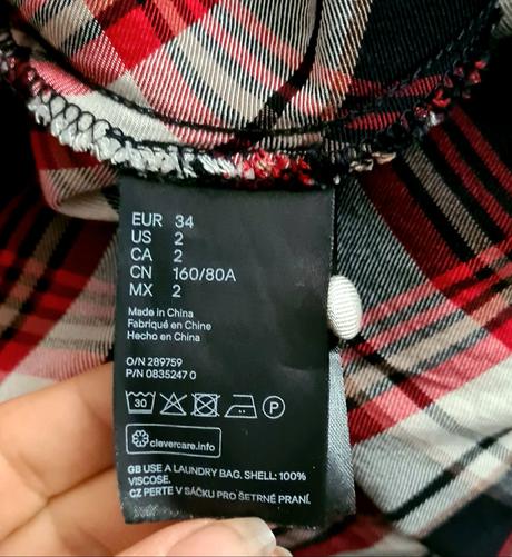 Kárované šaty, h&m,s