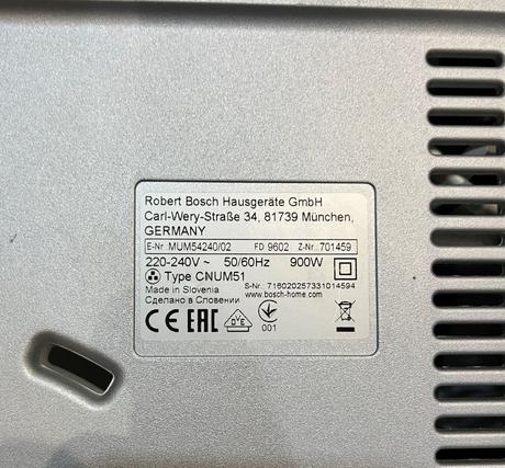 Bosch mum 54240 kuchynský robot málo použitý, bosch