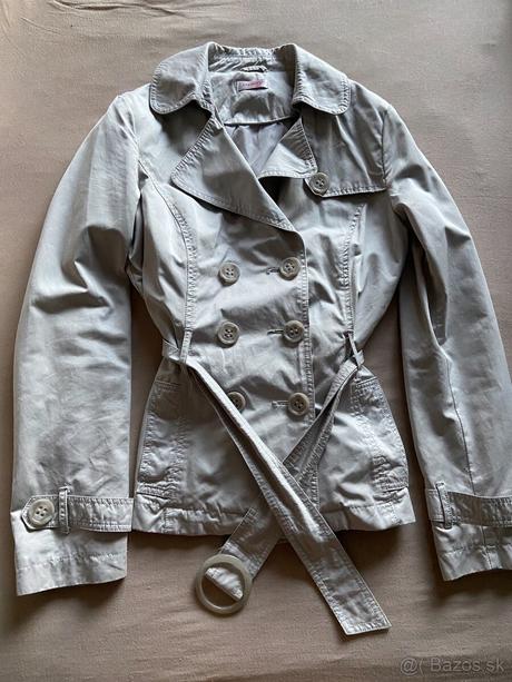 Sivý prechodný kabát, orsay,36