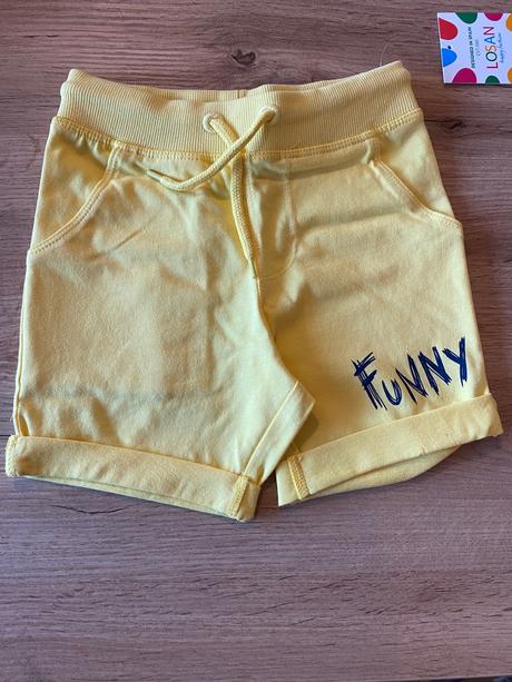 Kraťasy funny monster žlté, losan,92 - 122