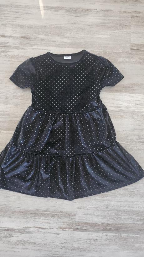 Zamatové lesklé šaty 116-122, f&f,116