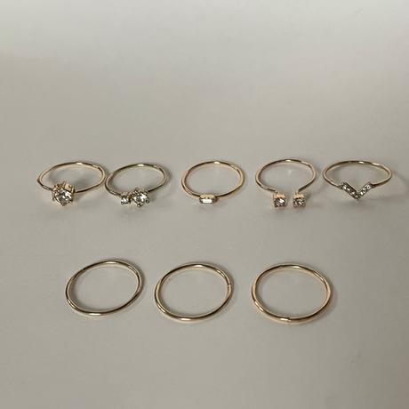 Minimalistický set zlaté tenké s kamienkami 165 mm, h&m