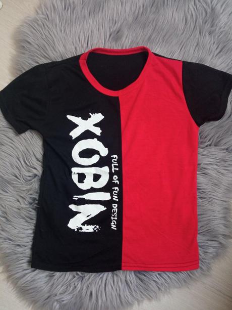 Chlapčenské tričko s bielym nápisom, 116