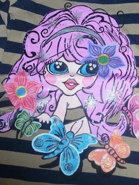 Ručne maľované tričenko, next,110