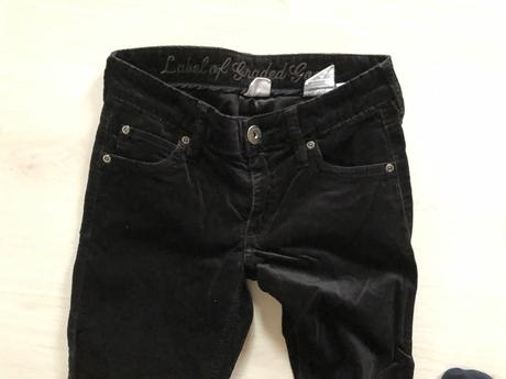 Čierne sametové nohavice 140, l.o.g.g.,140