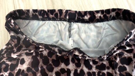 Moderné hnedé legíny vzor leopard, v. s/m, m / s