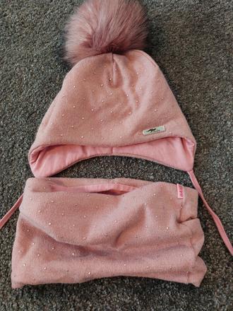 Zimny set čiapka+nákrčník, rada,50