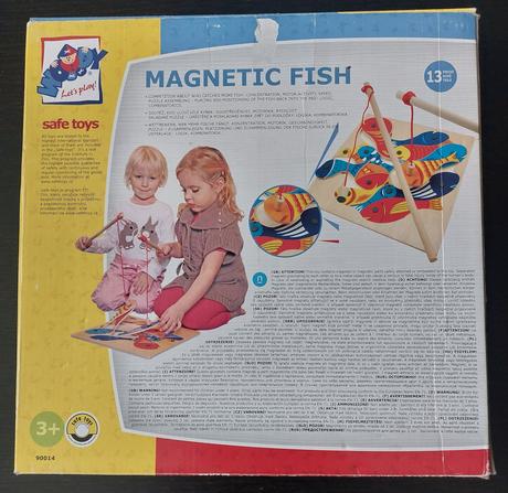 Magnetická hra-drevené rybičky, 