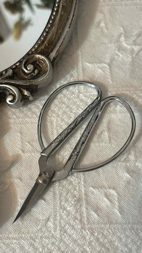 Strieborné retro nožnice 8,5 cm, 