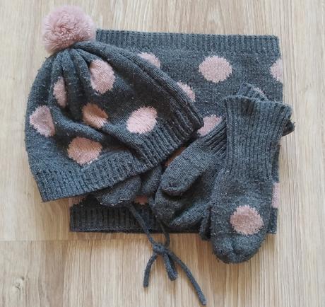 Set h&m čiapka + šál + palčiaky, h&m,80