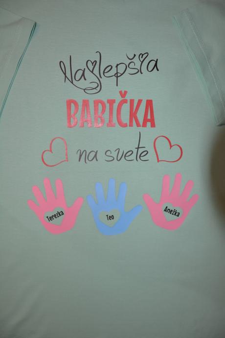 Tričko najlepšia babička s menami vnúčat, 4xl - xxxl