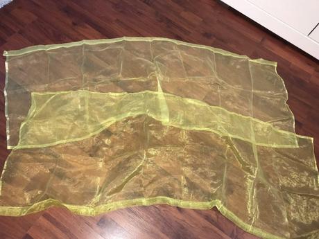 2 zelené látky, závesy,