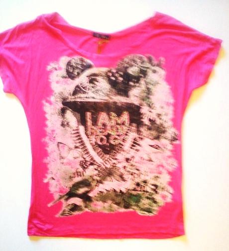 Cyklamenove damske tricko vel.s/m, m