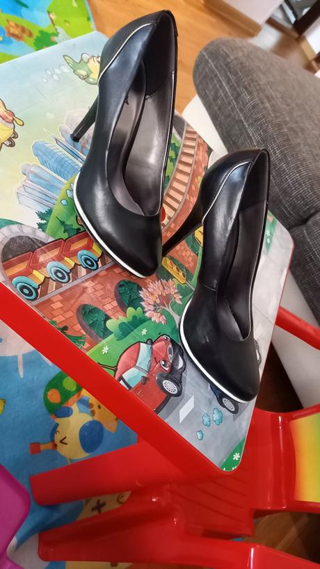 Lodičky čierne 38 iba 1x na sebe, graceland,38