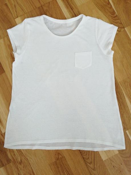 Biele bavlnené tričko, cactus clone,152