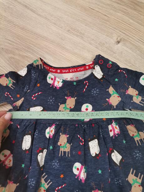 Dievčenské tmavomodré vianočné šaty, f&f,80