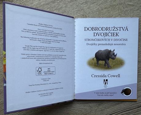 Cressida cowell dvojičky prenasledujú nosorožca, 