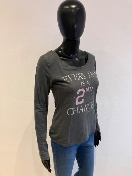 Sivé melírované tričko s nápisom (xs), colours of the world,xs