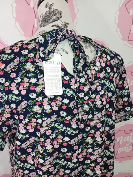 Nové kvietkované šaty letné, 44
