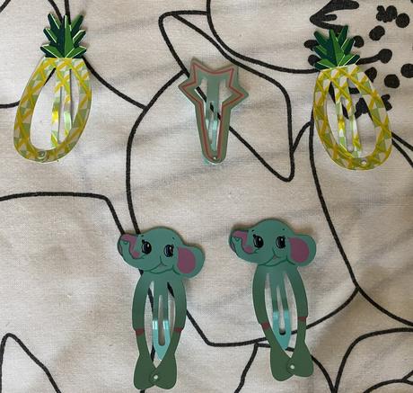 Mašličky so štipcami + sponky - pukačky - 9ks +1,