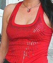 Predlžené tričko s flitrami m/l, m